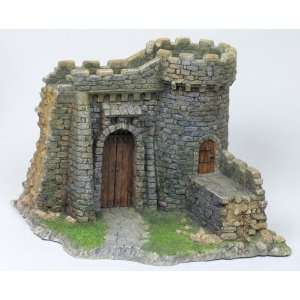  Figurine Medieval Fort Display Stand Pewter
