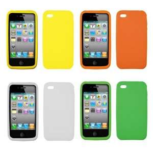 Pack of Premium Silicone Gel Skin Cover Cases for AT&T Apple Iphone 