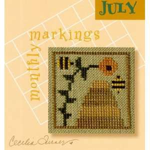    Monthly Markings July   Cross Stitch Pattern Arts, Crafts & Sewing