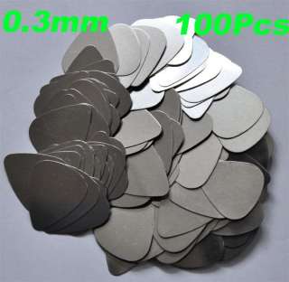 Lots of 100 pcs New 0.3mm Stainless Steel guitar picks No Printing 