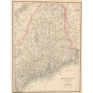  Cram 1885 Antique Map of Maine