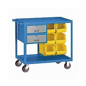 RELIUS SOLUTIONS Two Drawer Service Carts with Six Bins:  