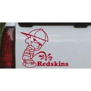  Red 10in X 8.2in    Pee On Redskins Car Window Wall Laptop 