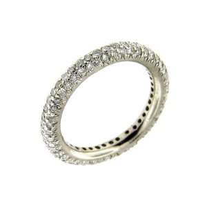    1.50 ct White Gold Diamond Womens Wedding Band 18 K Jewelry