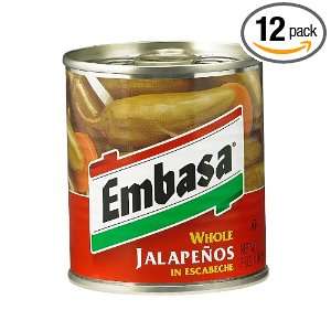 Embasa Whole Jalapenos, 7 Ounce (Pack of Grocery & Gourmet Food