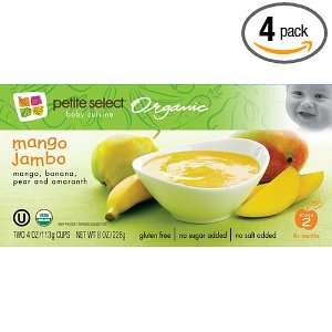 Petite Select Organic Baby Food Mango Jambo, 8 Ounce (Pack of 4)