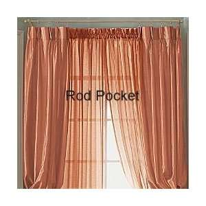  JCPenney Taylor Sheer Rod Pocket Curtain Set Terracotta 