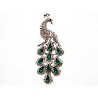   Crystal Rhinestone Peacock Bird Fashion Jewelry Pin Brooch: Jewelry