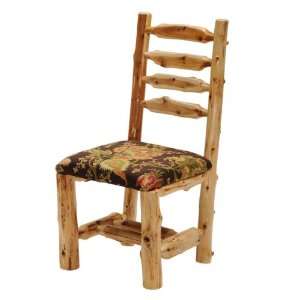 Fireside Lodge Upholstered Log Side Dining Chair:  Home 