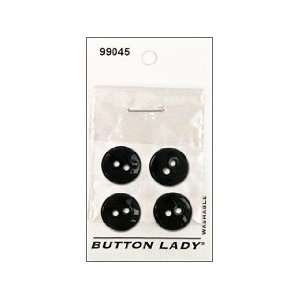  JHB Button Lady Buttons Black 1/2 4pc 