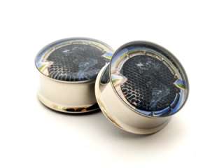 Pair of Junkyard Picture Plugs gauges Chz Size STYLE 7  