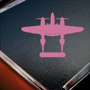  P 38 Lightning Lockheed Fighter Pink Decal Car Pink 