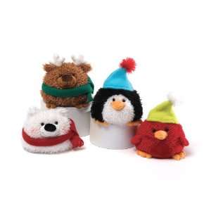  Gund Jollies Holiday Themed Beanbag Critters, Set of 4 