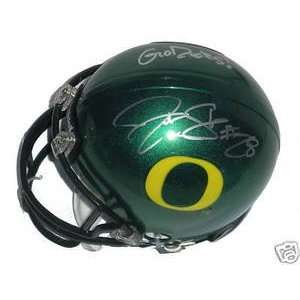 Jonathan Stewart Signed Oregon Ducks Mini Helmet:  Sports 