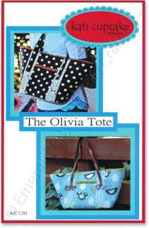 Kati Cupcake The Olivia Tote Purse Sewing Pattern NEW  