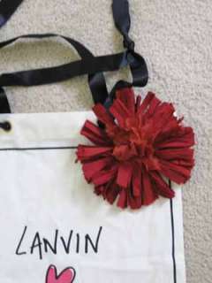 Red Rosette Black Ties Lanvin for H&M Shopping Tote Bag  
