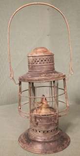 Antique ALL BRASS Universal Spinning Ships Lamp Deck Lantern WWI 