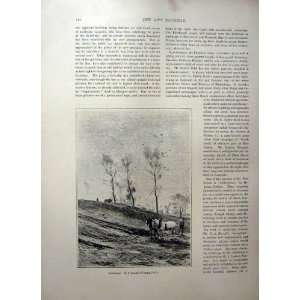  1893 ART JOURNAL HORSES PLOUGHING CROMWELL CHARLES