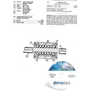  NEW Patent CD for LINEAR MOTION BEARINGS 