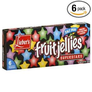 Liebers Jell Stars, Fruity, Passover, 8.50 Ounce Boxes (Pack of 6 