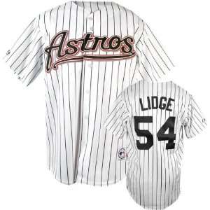 Brad Lidge White Majestic MLB Home Black Replica Houston Astros Youth 