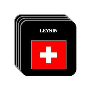  Switzerland   LEYSIN Set of 4 Mini Mousepad Coasters 
