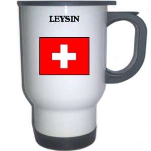 Switzerland   LEYSIN White Stainless Steel Mug 