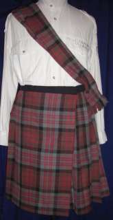 Mens 34 Kilt & Sash Costume. Sexy and Scottish!  