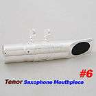 New Silver Plated Tenor #6 Sax Saxophone Metal Mouthpiece with 