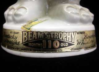 You are bidding on a BEAMS TROPHY Bourbon Whiskey Porcelain Donkey 