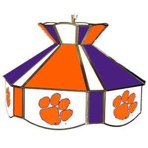Clemson Tigers Stained Glass Billiard/Pool Table Swag Light/Lamp 