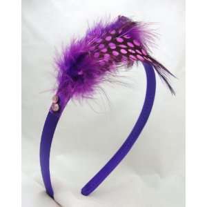  Purple Feather Headband 