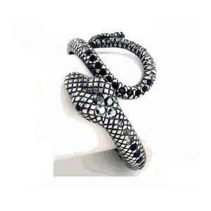  Snake Bracelet Wrap Silver Black Rhinestone: Everything 