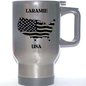  US Flag   Laramie, Wyoming (WY) Stainless Steel Mug 