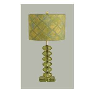  Table Lamp with Lamontage Shadow Diamonds Maize Shade 