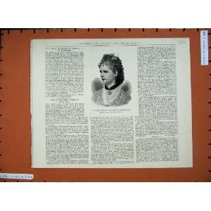  1882 Portrait Princess Wilhelm Wurtemberg Woman Print 