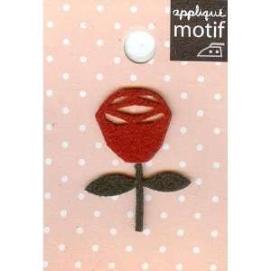  Red Rose Design Small Iron on Applique (patch size:1x1.5 