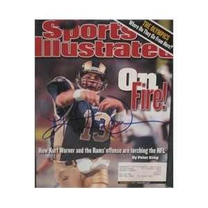  Kurt Warner autographed Sports Illustrated Magazine (St 