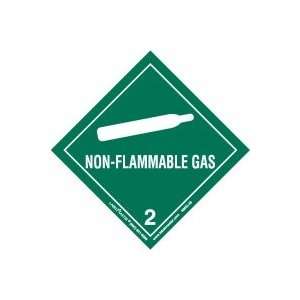    Non Flammable Gas Label, Worded, Vinyl, Pack of 25