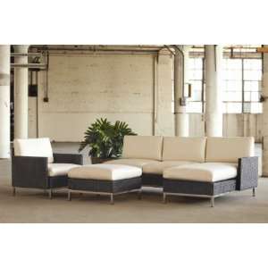   Settee, Right Arm Chaise with Loom Arms Standard Finish Patio, Lawn