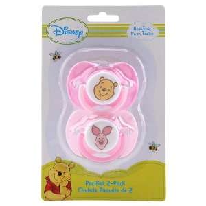   Disney Baby Winnie the Pooh Pacifier Holder 2 Pack   Pink Girl: Baby