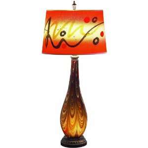  Lite Source LS 20515 Bruno Art Glass Table Lamp with Night 