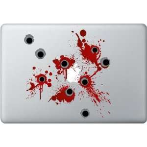  Bloody Bullet Holes Apple MacBook Decal Sticker 