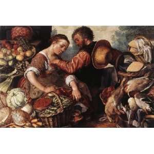  Inch, painting name Woman Selling Vegetables, By 