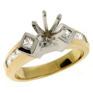   Sons EN6045 Two Tone Engagement Ring   14KTT  Size 7: S. Kashi & Sons