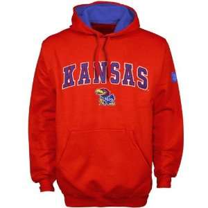  Kansas Jayhawks Red Team Color Hoody Sweatshirt: Sports 