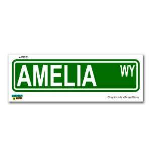  Amelia Street Road Sign   8.25 X 2.0 Size   Name Window 