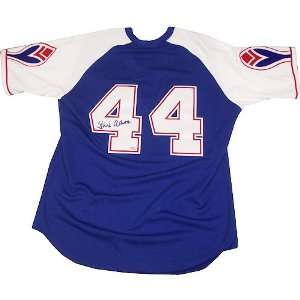 Hank Aaron Autographed Jersey   Authentic:  Sports 