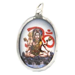  Hindu Ceramic Pendant Om with Shiva 