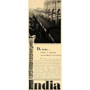  1931 Ad India Pullman Railway Railroad Tourism Travel 